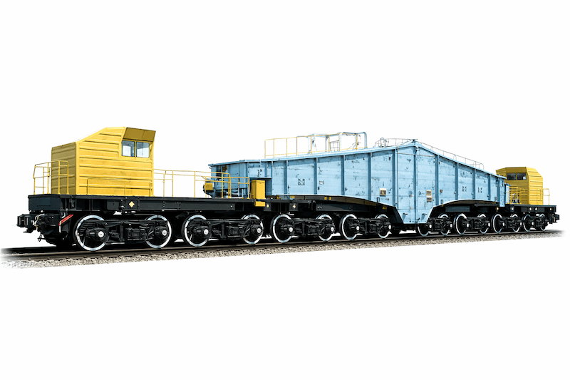 Транспортер железнодорожный сочлененного типа грузоподъемностью 240 т