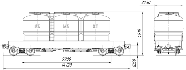 Вагон для цементаМодель: 17-932 изображение 2
