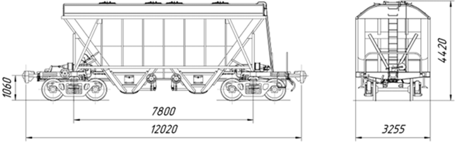 Вагон-хоппер для цементаМодель: 19-969 изображение 2
