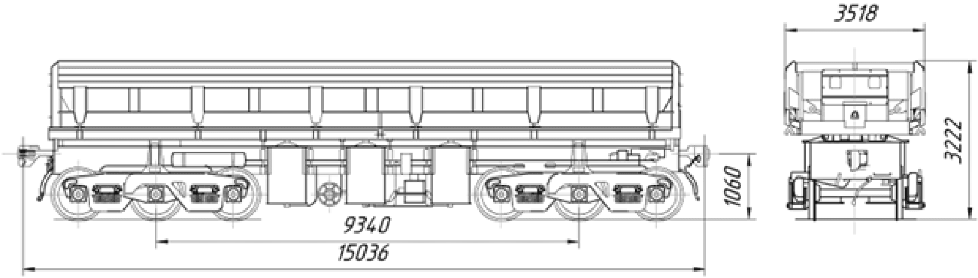 Думпкар /вагон-самосвал/Модель: 33-9035 изображение 2