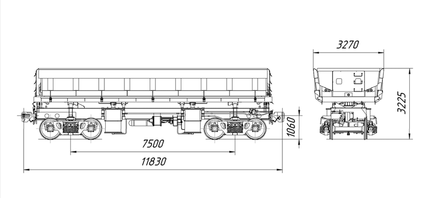 Думпкар /вагон-самосвал/Модель: 31-945 изображение 2